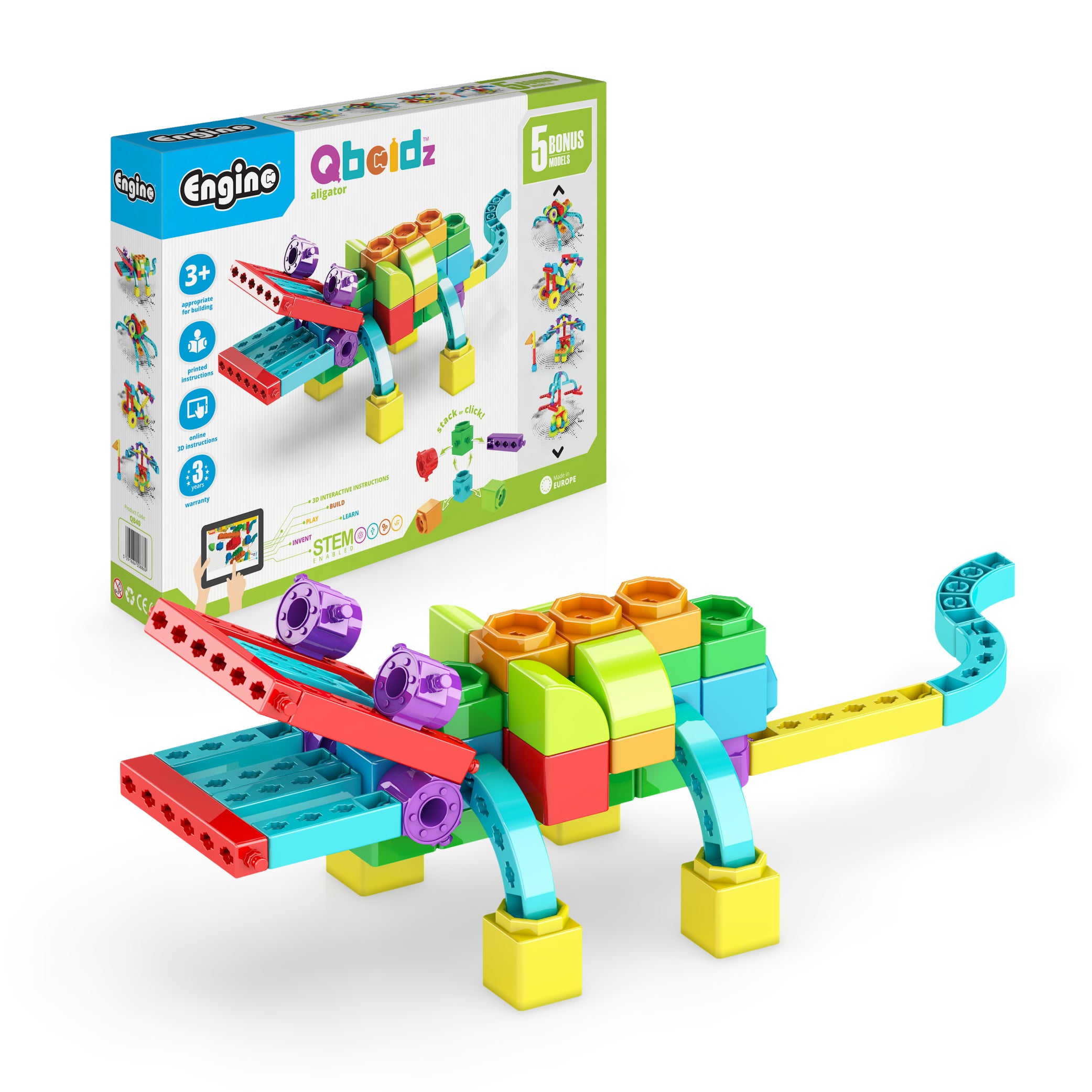 Stavebnice Engino Qboidz Alligator