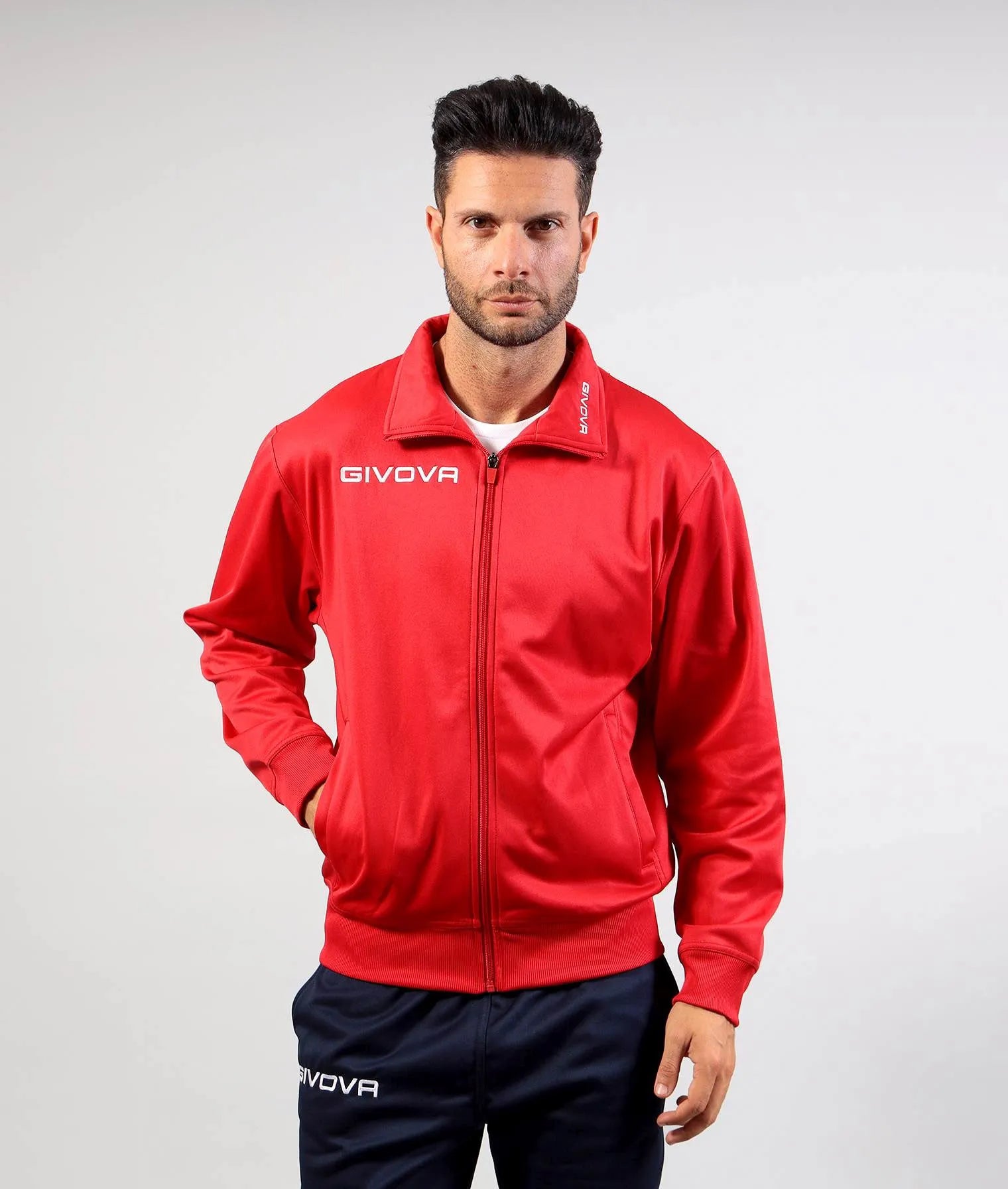 Felpa sportiva Givova Polarfleece Mono 500 Rossa