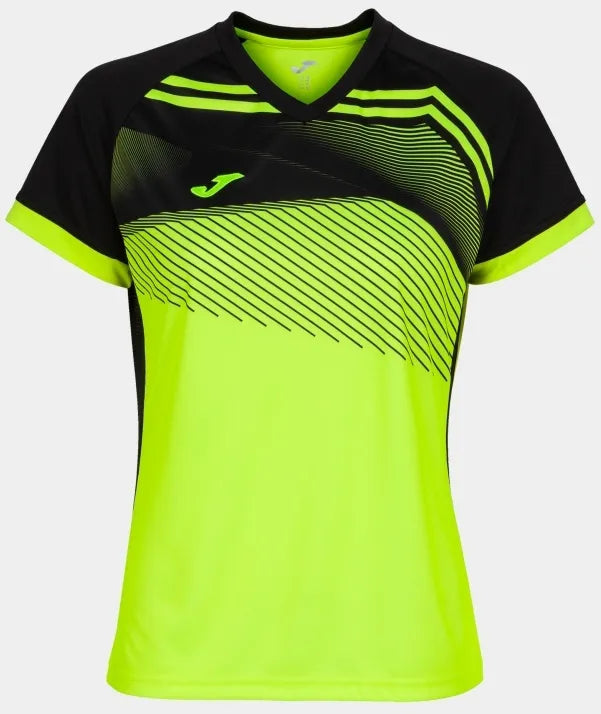 Camiseta feminina joma supernova ii fluor amarelo-preta xs