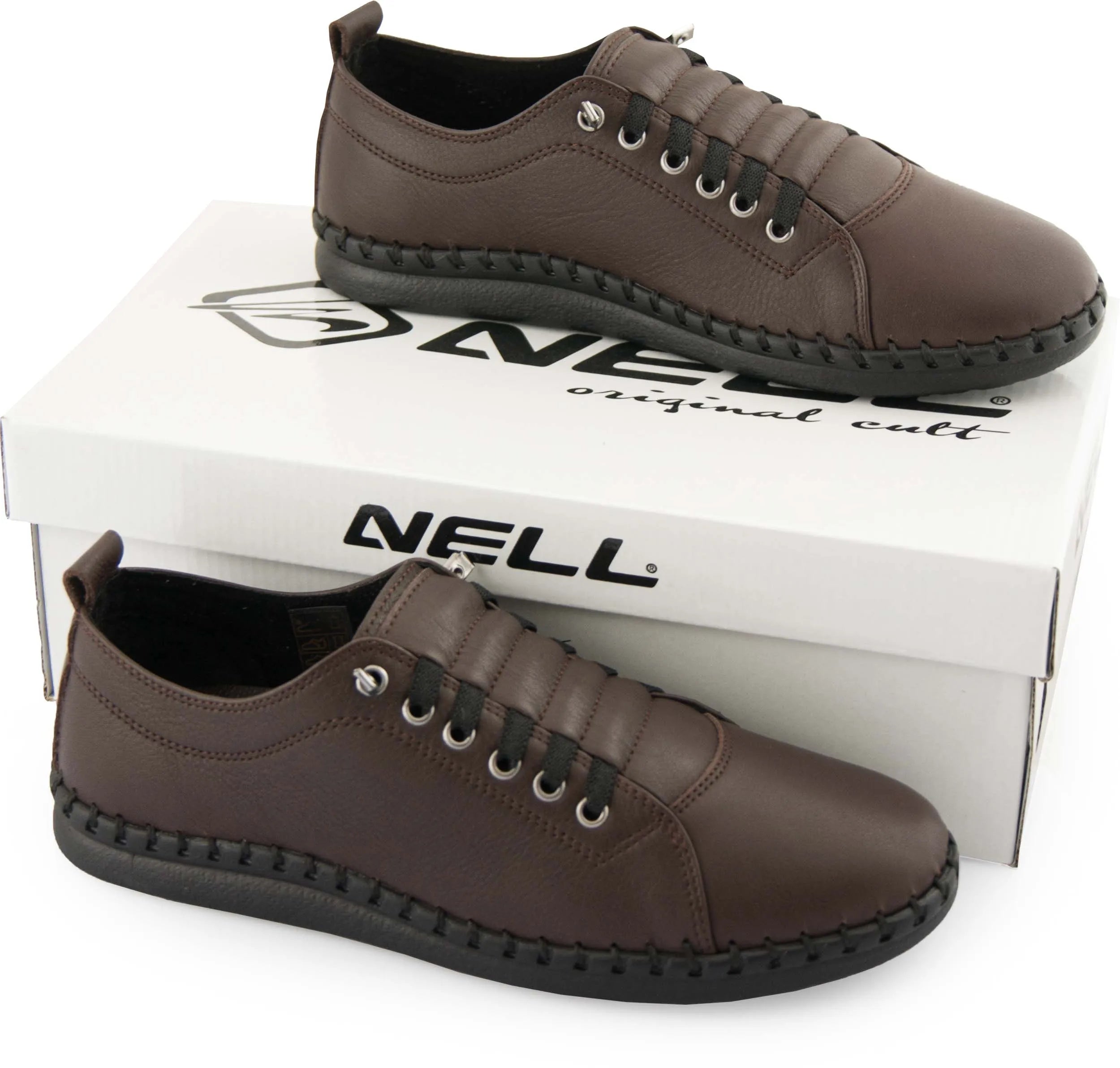 Damen-Lederschuhe Nell M6019 Braun