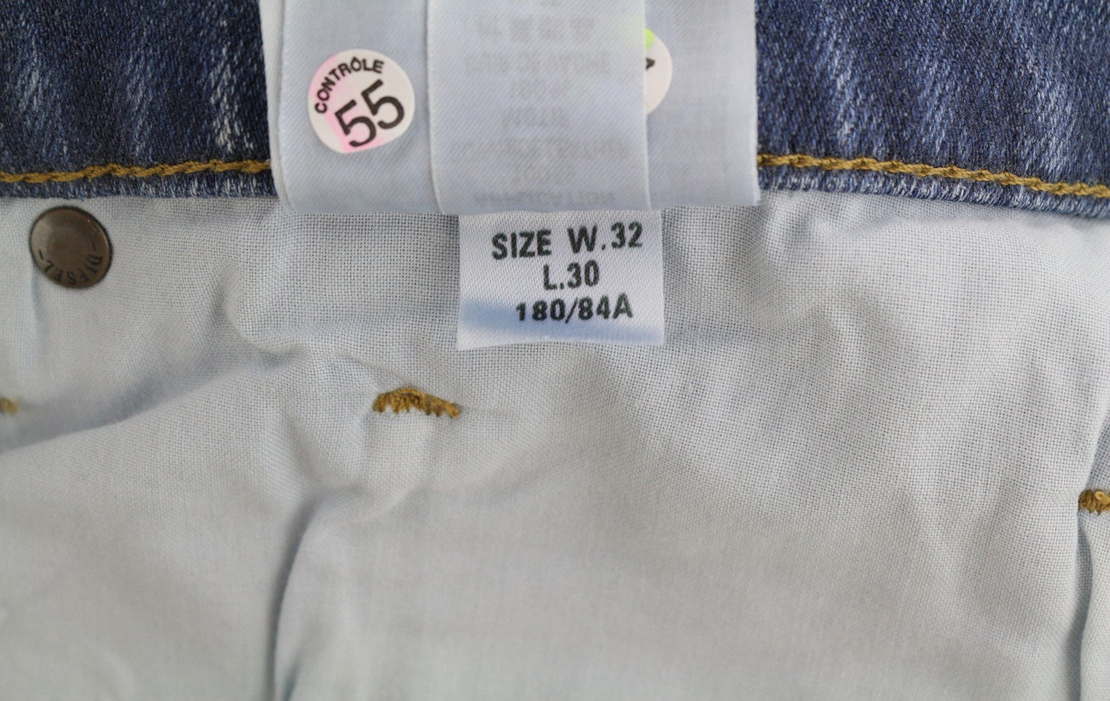 Diesel D-mihtry 009nf Jeans da uomo blu dritto elasticizzato con bottoni
