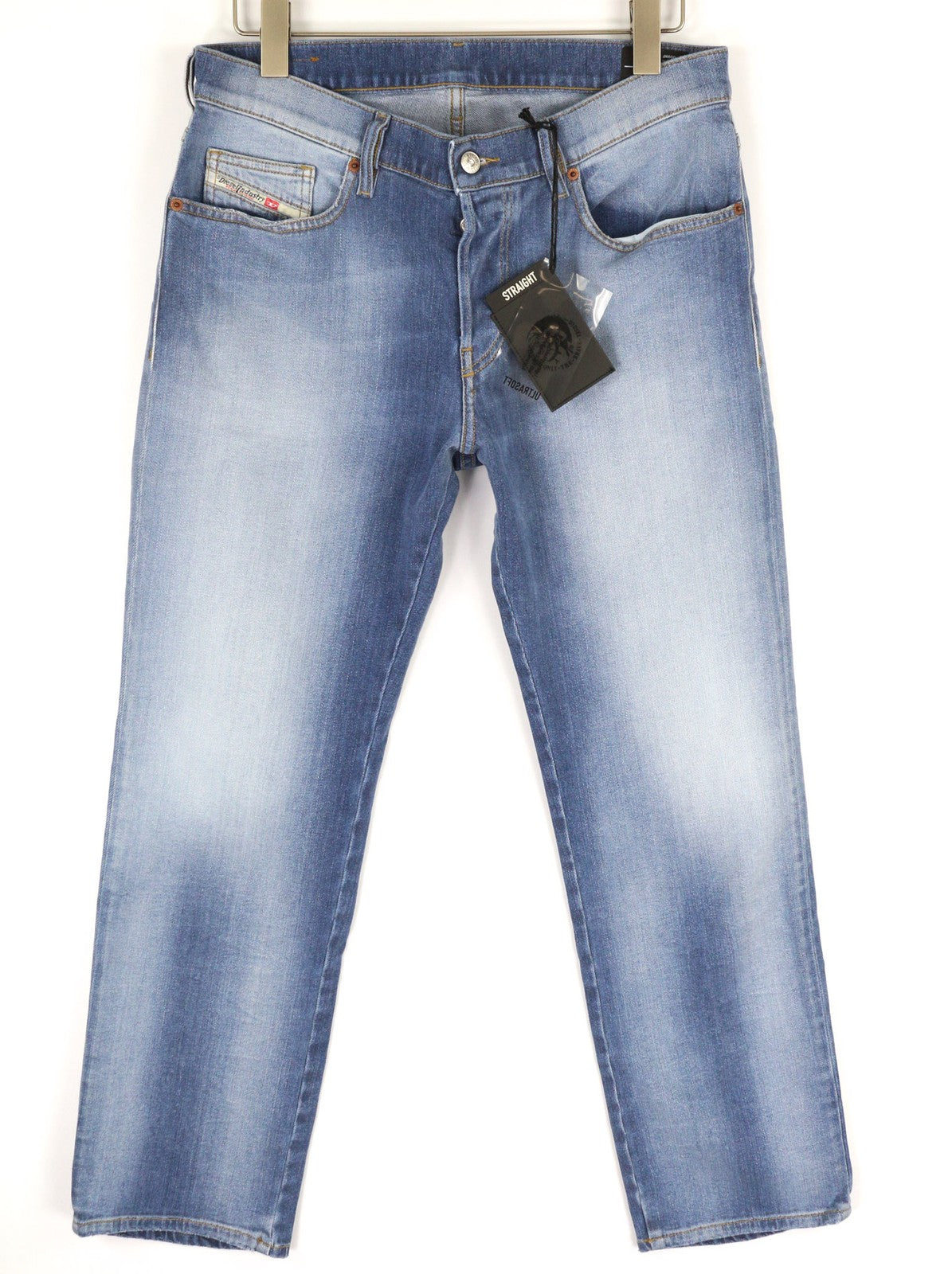 Diesel D-mihtry 009nf Jeans da uomo blu dritto elasticizzato con bottoni