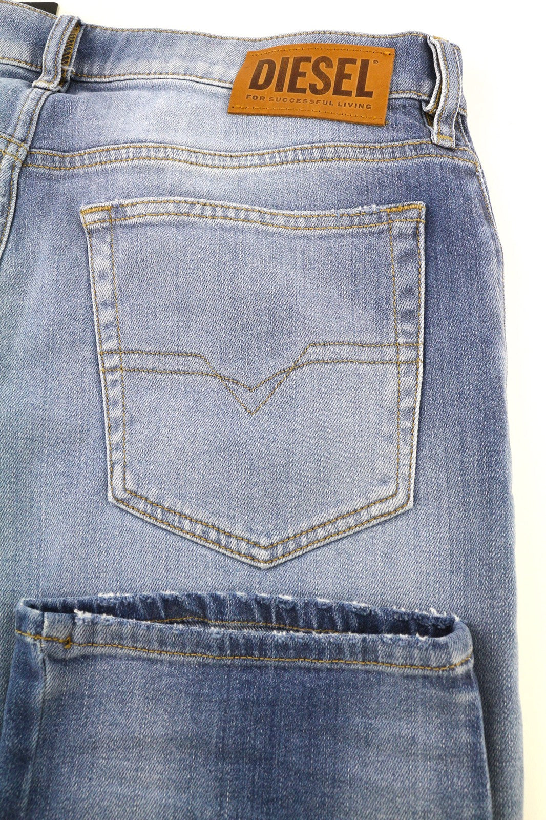 Diesel D-mihtry 009nf Jeans da uomo blu dritto elasticizzato con bottoni