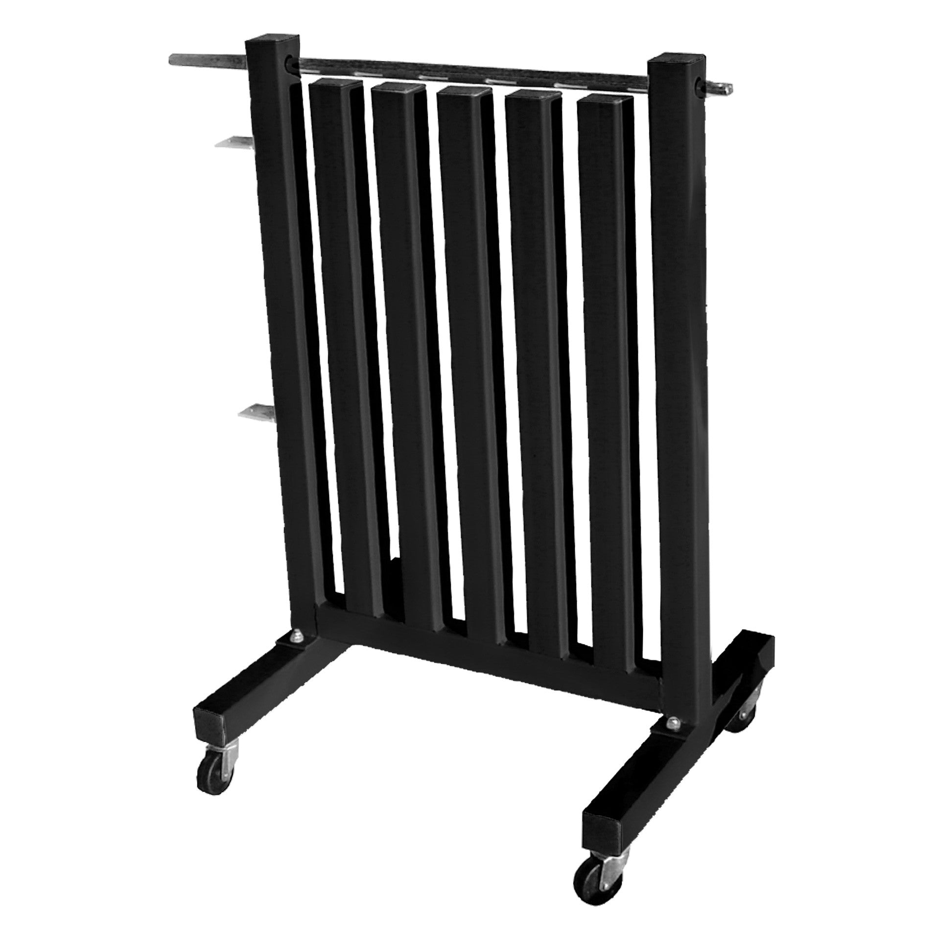 Unterstützung für Vinylgewichte mit Rädern und mehrfarbiger Stange