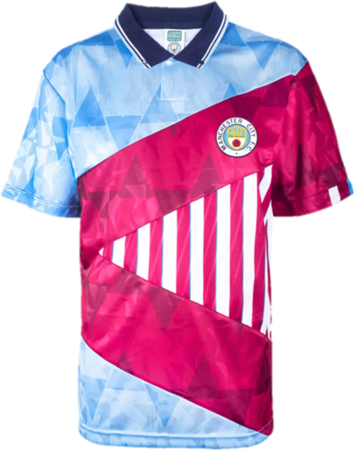 Camiseta Manchester City Hombre Mcfc Fw 1998 Away Camiseta Borgoña Mix
