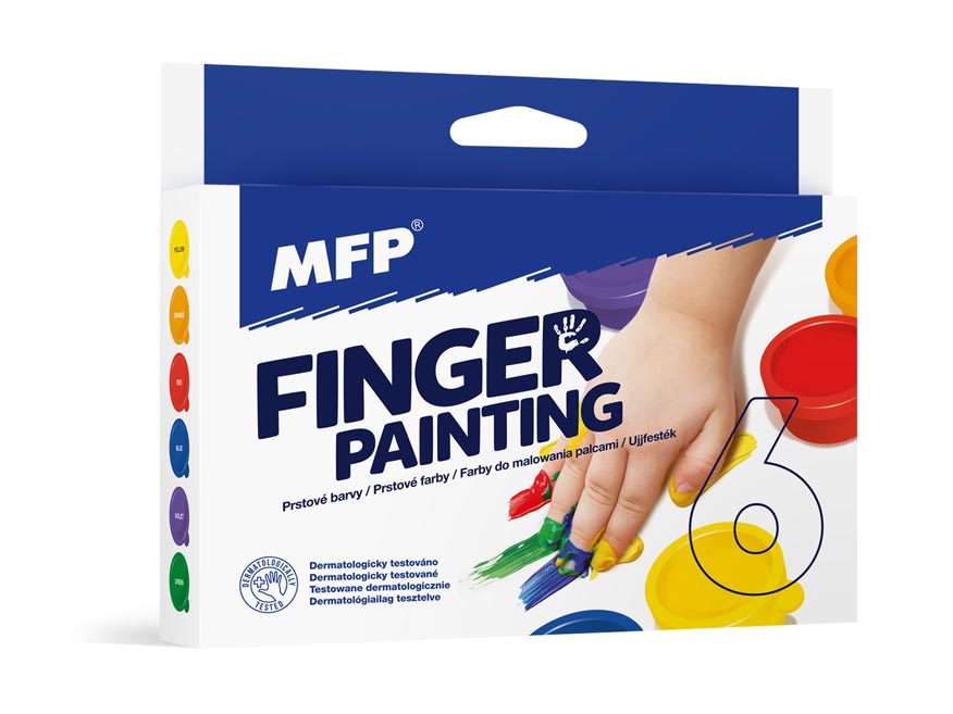 Vingerverf 6 stuks kleuren 30 ml