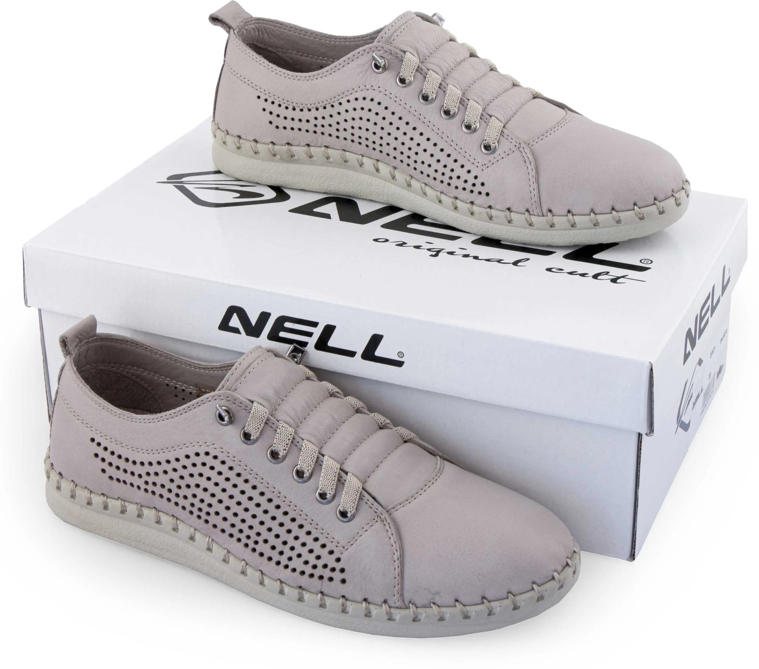 Chaussures en cuir pour femmes nell perform gris 37