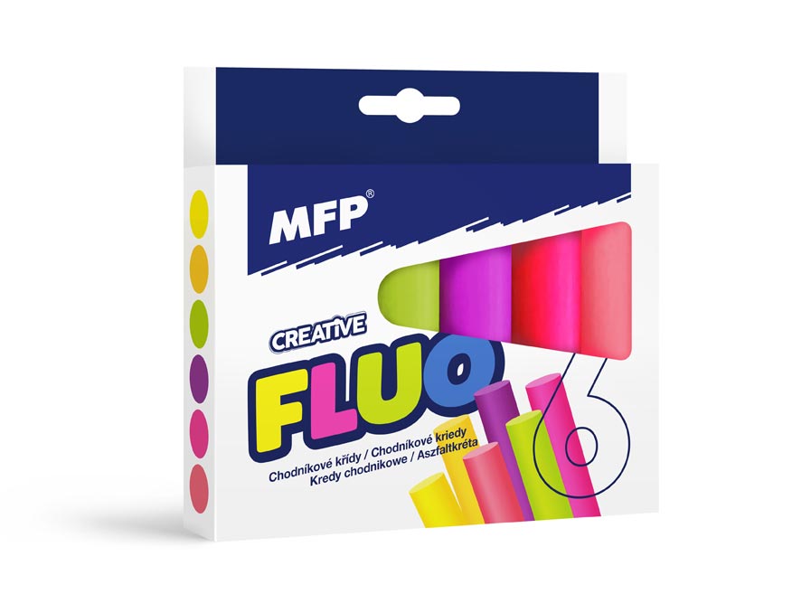 Kridt M Pavement Fluo Rund 6 Stk Mix