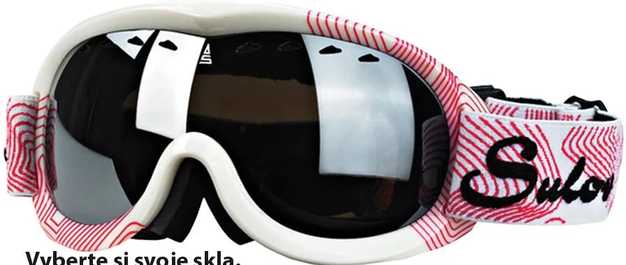 Junior-Skibrille Sulov Passo Weiß-Rosa Rosa
