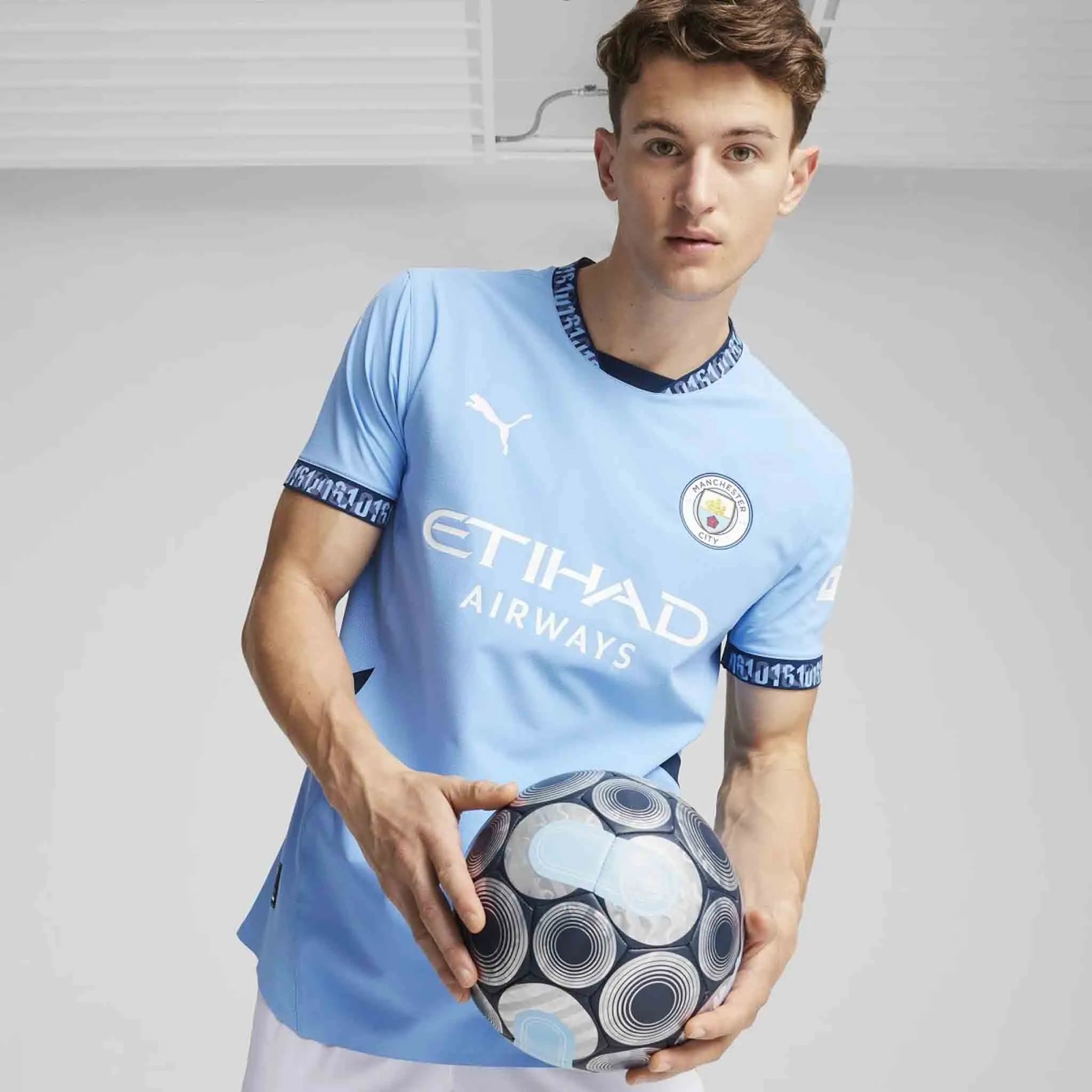 Puma Manchester City Rp Home Jersey Azul Claro Azul 2xl