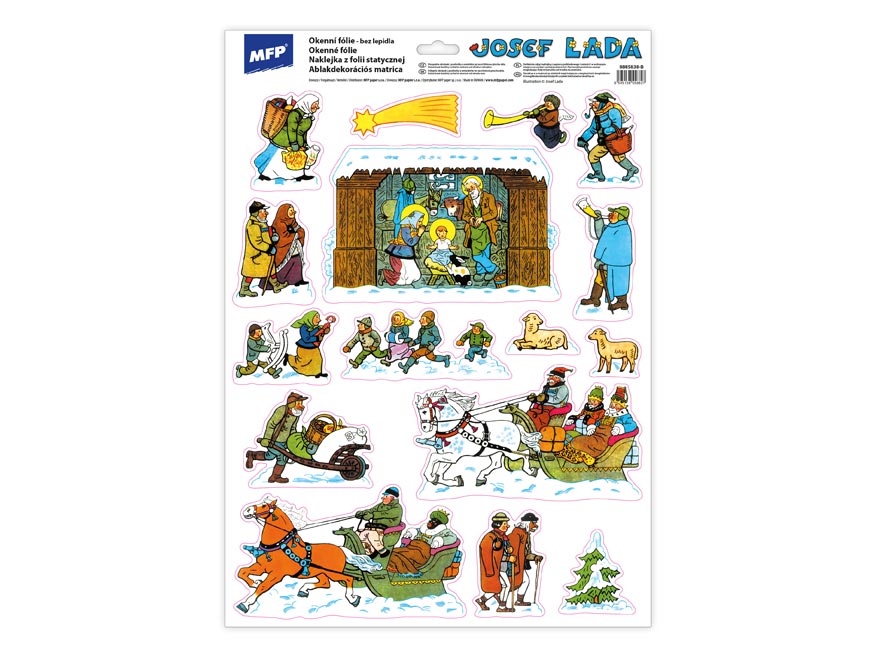 Vianočný okenný film Josef Lada Va019