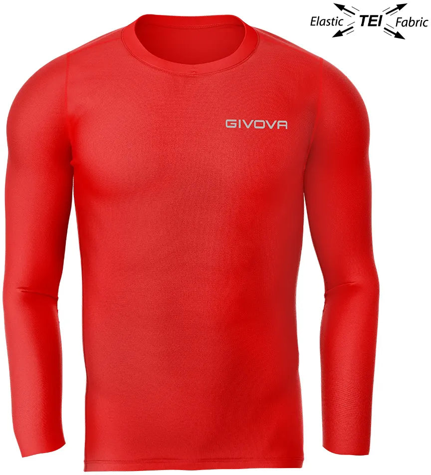 Camiseta funcional givova corpus 3 maglia intima elastica vermelho l