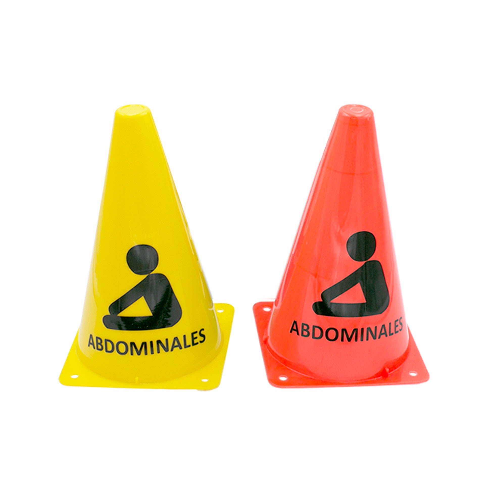 Cono Marcador Entrenamiento Abdominales Naranja Fluor