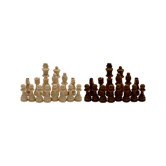 Taifid Cluichí Ficheall Adhmad 9 Cm (Bán+dubh)