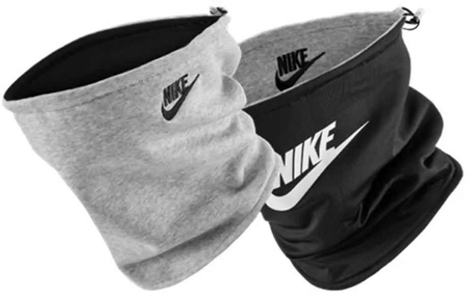 Dwustronny ocieplacz na szyję Nike Dwustronny polar Szaro-czarny Czarny/szary
