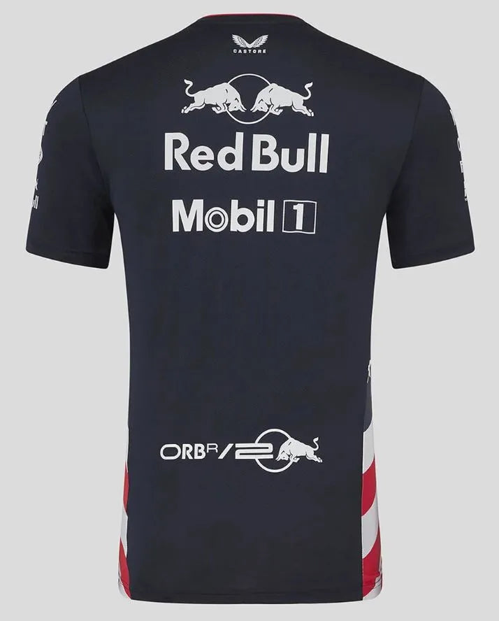 T-shirt damski Red Bull Wmns Rbr Rp America Team T-shirt granatowy