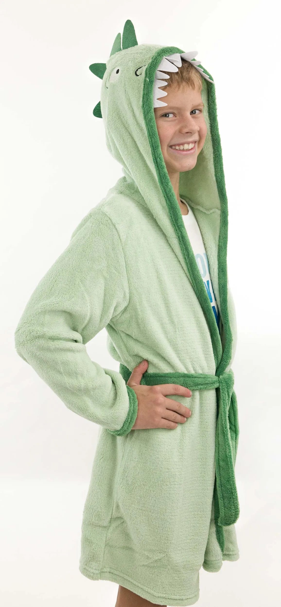 Children's Bathrobes Crocodile Green