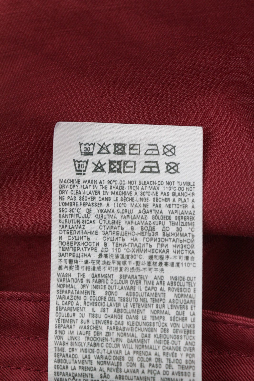 Diesel P-giulia Dámske Trousersburgundy Linen Cargo Wide Fit Rrp300