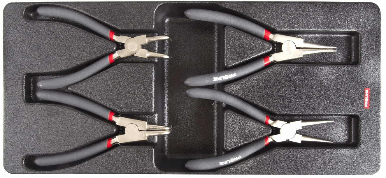 Circlip Pliers Tray 4 Pieces Set Empty Proline