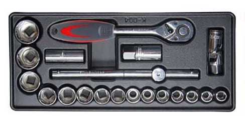 Tráidire Uirlis 395 X 180 Mm 1/2 Soicéad Set 21pcs Folamh Proline