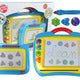 Set Of 2 Magnetic Table With Stamps Blue And Yellow