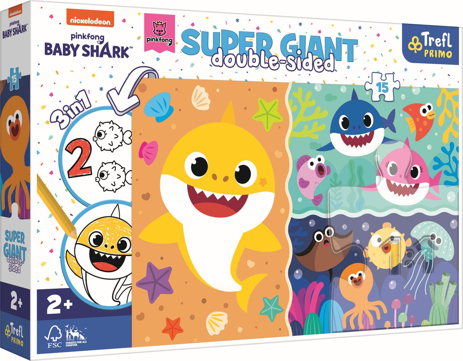 Trefl Puzzle 15 Gigante - Pequeno Tubarão