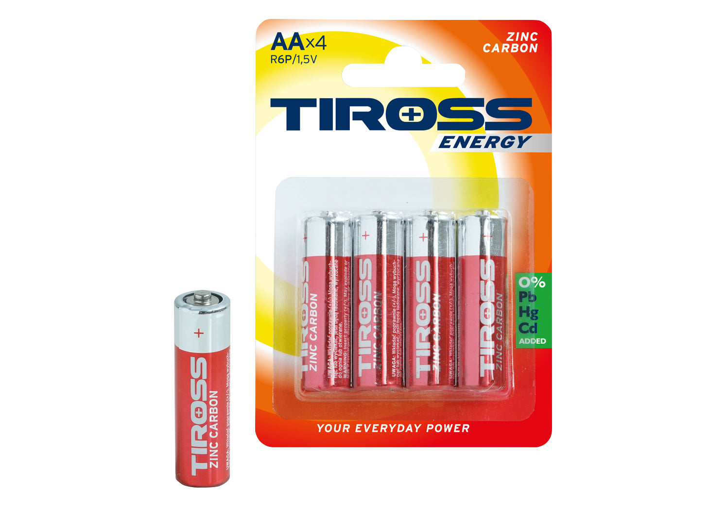 Baterii Aa (r6p 1.5v) Zinc-carbon Pachet De 4 Buc.