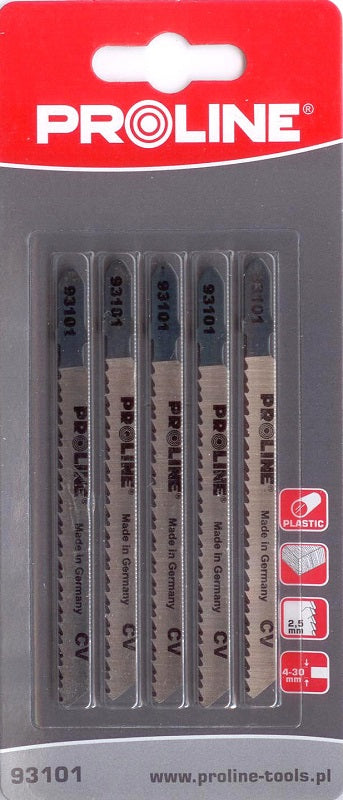 Hoja de sierra para madera 110 x 132 mm 10 tpi 2,5 mm paquete de 5 proline