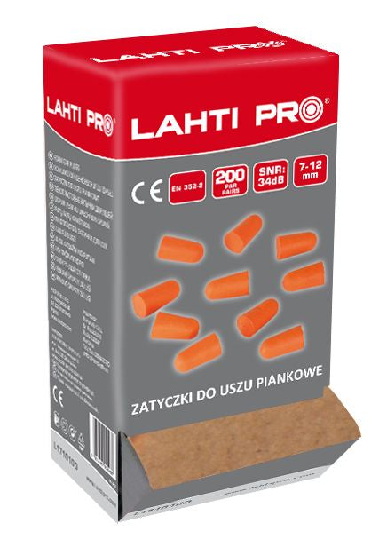 Tappi per le orecchie in schiuma L171010p 200 paia Disp. Ce Lahti