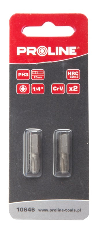 Phillips Bit 1/4 Ph1 L=25 Mm 2-pack Proline