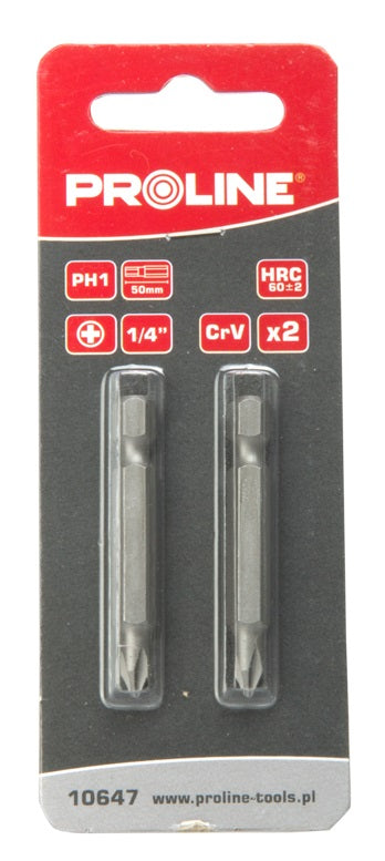 Phillips Bit 1/4 Ph1 L=50 Mm 2-pak Proline