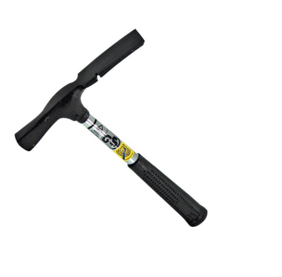 Masonry Hammer Cineál B Berlinski Le Láimhseáil Miotail Le Muinchille Blacrubber. Drop Forged Gs Ceadaithe. Ceann 600g Críochnaithe Matt Dubh. Láimhseáil Chrome Plated