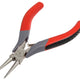 Alicate Redondo 120 Mm Acero Forjado Y Endurecido Resorte Plano Acabado Satinado Plástico Rojo Con Material Antideslizante Negro Proline