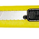 130 Mm Utility Knife 9 Mm Yellow Body With Black End And Locking Push Button.