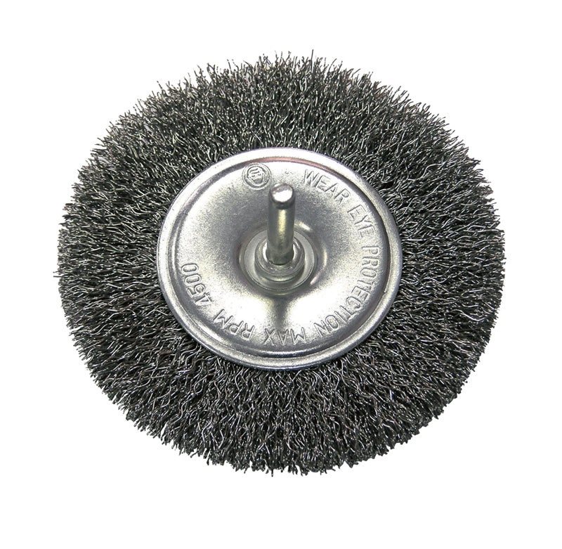 Rundbürste aus gewelltem Draht Fi=100 mm 6 mm Proline