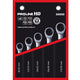 Ring Wrench Set With Ratchet 5 Pieces 8-19 Mm Crv Proline Hd