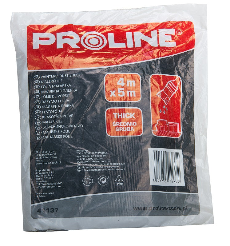 Silný ochranný list laku 4 x 5 m Ldpe Proline