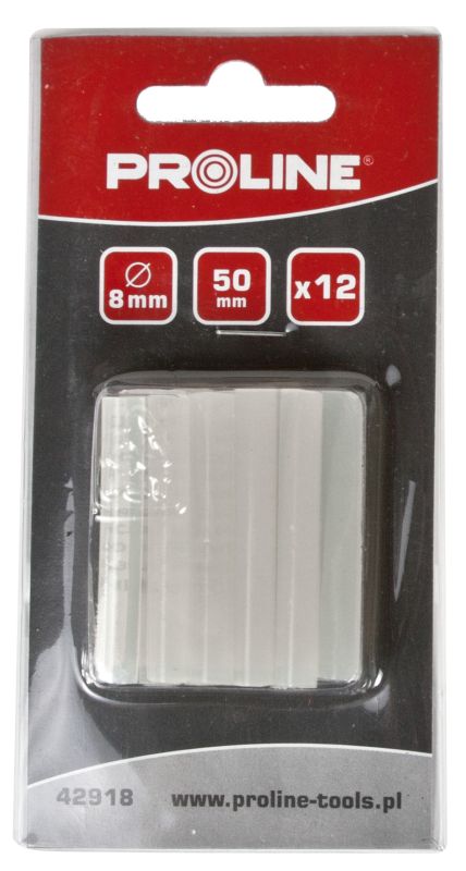 Лепило стикове 8 mm прозрачни 12 бр X 100 mm Proline