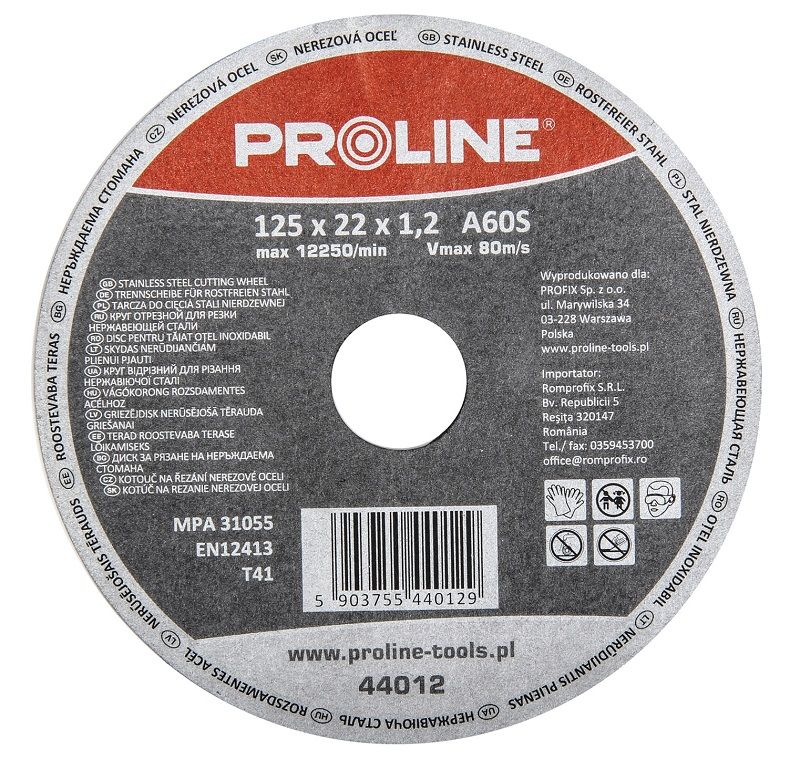 Cutting Disk For Stainless Steel 230 X 2.0 X 22 A36s Proline