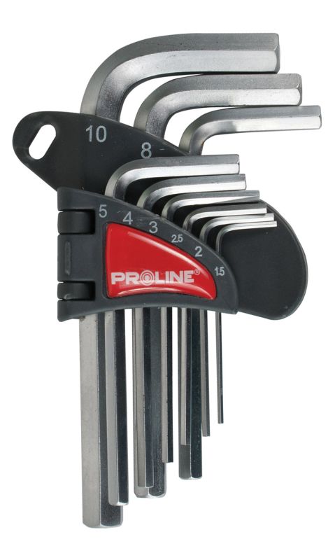 Hatlapfejű kulcskészlet 9 db Cv Steel 1.5; 2,0; 2,5; 3,0; 4,0; 5,0; 6,0; 8,0; 10,0 mm-es prolin