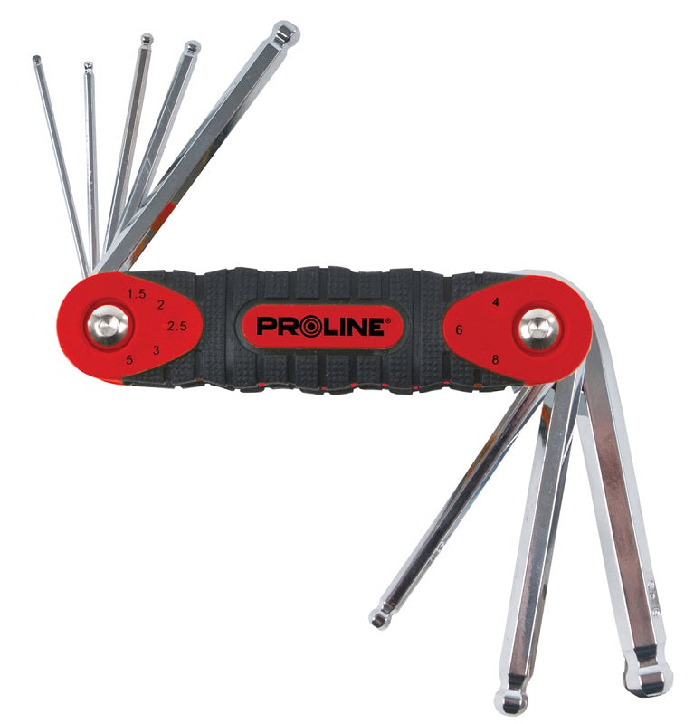 Комплект шестостенни ключове от 8 части 1,5-8,0 mm баалова стомана Proline