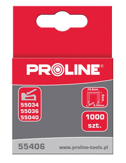 Zszywki hartowane 12 X 10,6 X 1,2 Mm 1000 szt. Proline