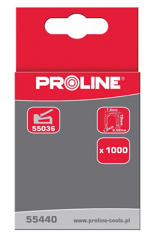 Hardened Half Rounded Staples 10 Mm 7.6 X 1.2 Mm 1000pcs Proline