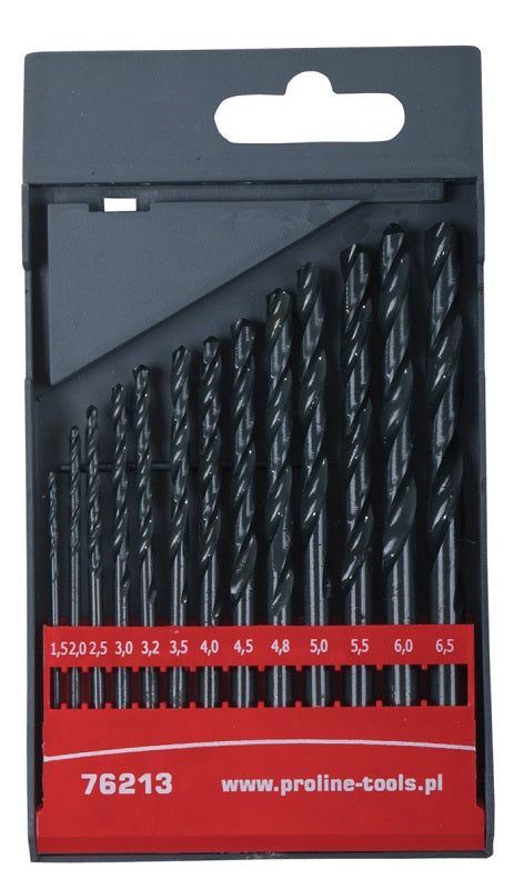 Set Druileála Twist Hss 13 ríomhaire 1.5-6.5 Mm Din338 Black Proline