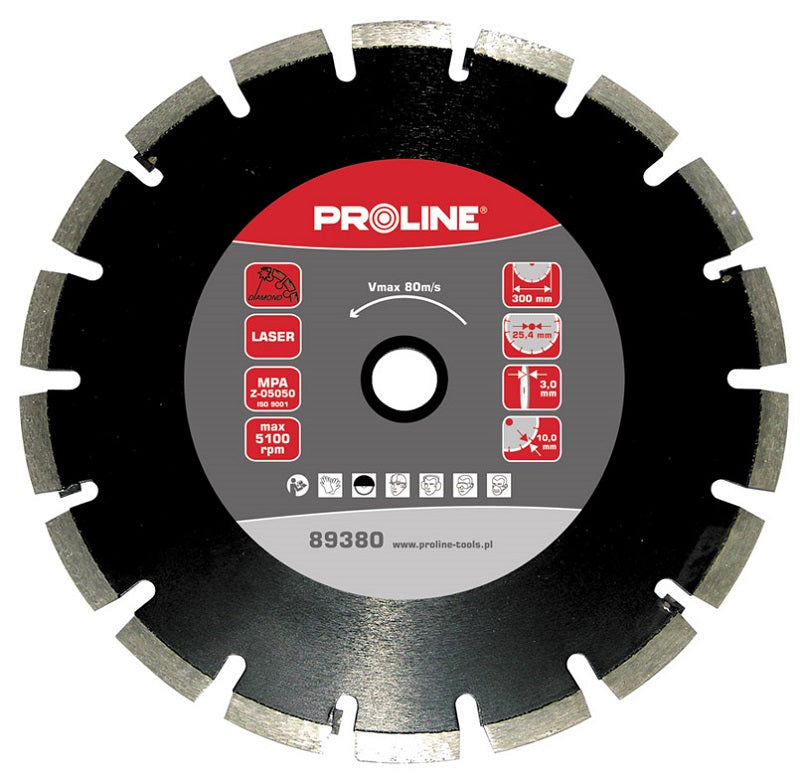 Disco De Corte Diamante Láser (asfalto) 350 Mm X 2,9 Mm X 8 Mm X 25,4 Mm Proline