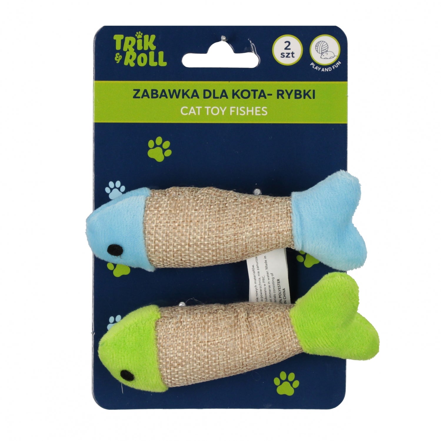 Pet Toy Fish For Cats Set Of 2 Pcs 10 Cm
