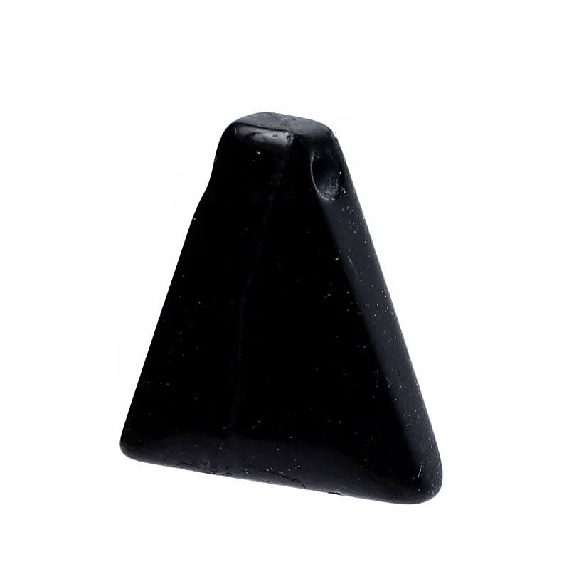 Shungite hanger getrommeld - ±3cm; ±7g