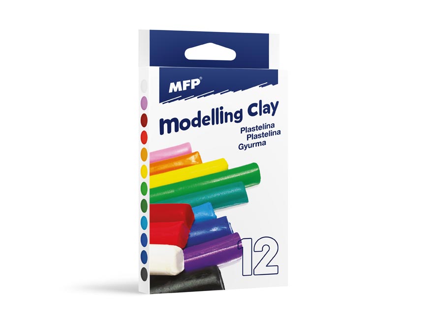 Modelleringsmateriale 12 stk Farver 200g