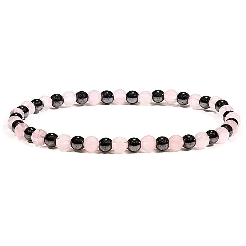 Náramok Hematit/Rose Quartz --balenie 3 ks - ±0,4cm