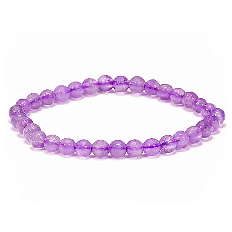 Bratara Ametist Taiat Fata - ±0.6cm Pachet De 2 Buc